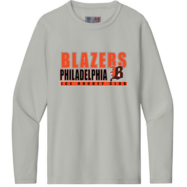 Philadelphia Blazers Youth Cooling Performance Long Sleeve Tee