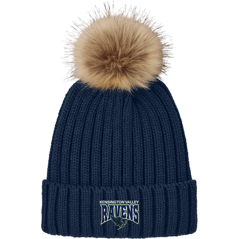 Kensington Valley Ravens Faux Fur Pom Beanie
