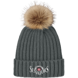 Grundy Senators Faux Fur Pom Beanie