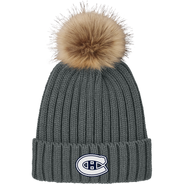 Chatham Hockey Faux Fur Pom Beanie