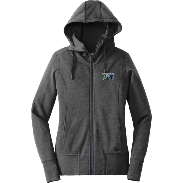 Kensington Valley Ravens New Era Ladies Tri-Blend Fleece Full-Zip Hoodie