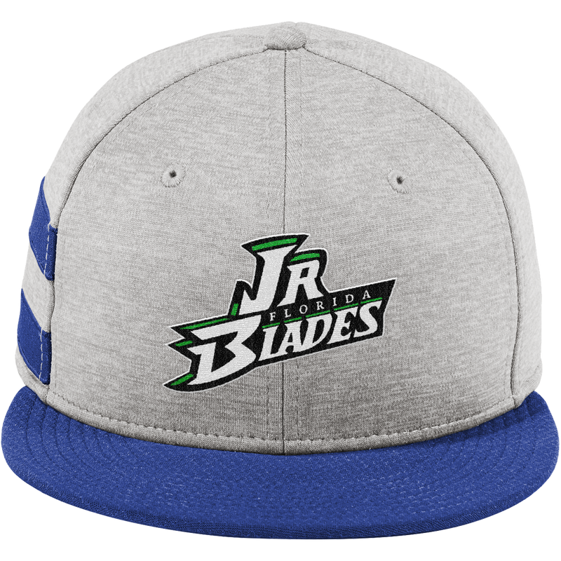 Junior Blades New Era Shadow Heather Striped Flat Bill Snapback Cap
