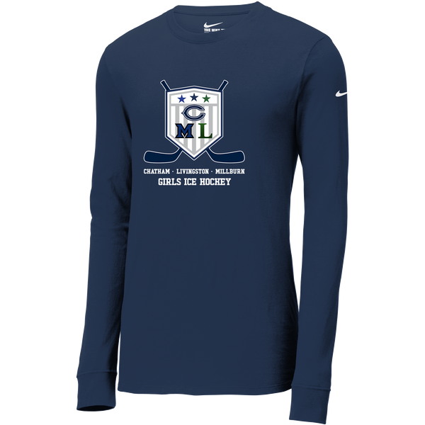 CML Girls Ice Hockey Nike Dri-FIT Cotton/Poly Long Sleeve Tee