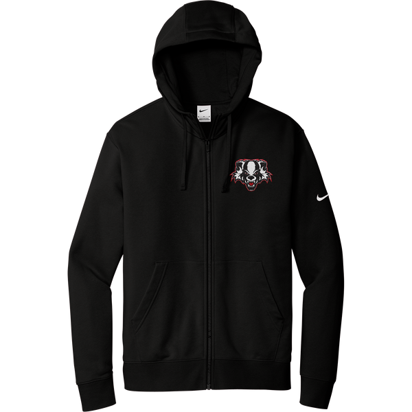 Scary Badgers Nike Club Fleece Sleeve Swoosh Full-Zip Hoodie