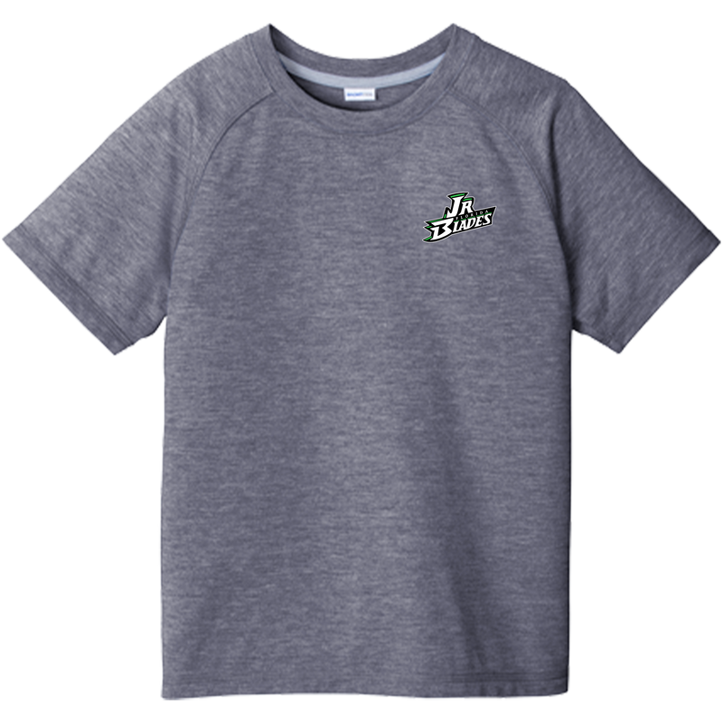 Junior Blades Youth PosiCharge Tri-Blend Wicking Raglan Tee